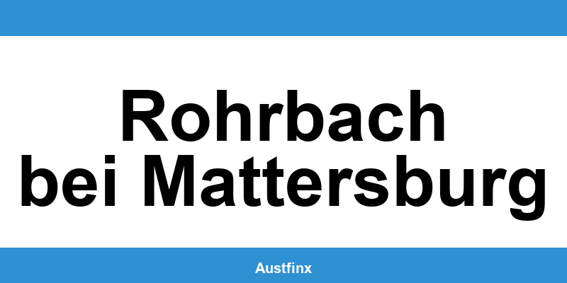 Telefonnummer und Online-Kontakt des Finanzamt in Rohrbach bei Mattersburg